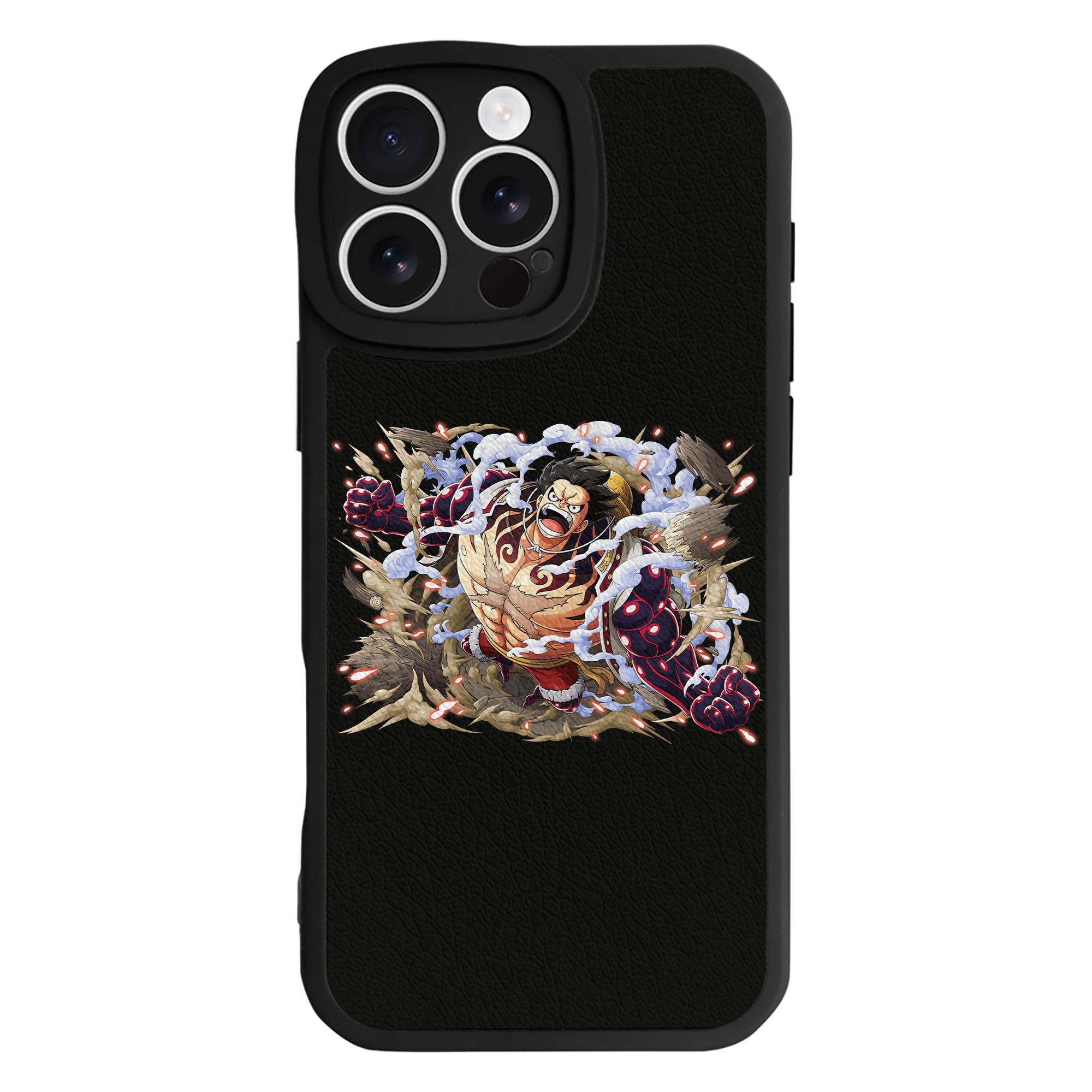 （画像用） ワンピース モンキー・D・ルフィ ONE PIECE Monkey D. Luffy 【iPhone 16シリーズ対応】シリコンスマホケース（レザー調） 材質：シリコン